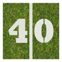 40. Geburtstags-Fußball-Party Einladung