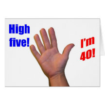 40 hohe fünf! karte