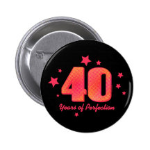 40 Jahre Perfektion Anstecknadelbutton