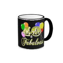 40 und fabelhafte Geburtstags-Geschenke und Kleid Kaffee Tassen