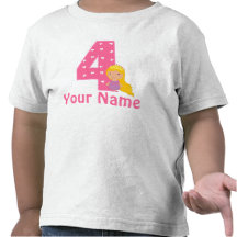 4. Geburtstags-Prinzessin Girls Personalized Shirt