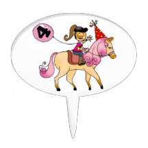 4. Geburtstagsmädchen (Partypony) Torten Aufsatz