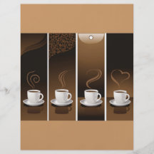 4 Kaffeetassen im Vektor Bedruckte Flyer