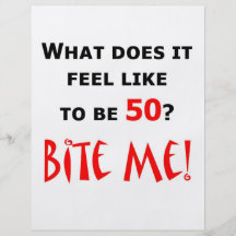 50 beißen Sie mich! Flyer