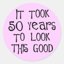50. Geburtstag, 50 Jahre, zum dieses zu schauen gu Runde Aufkleber