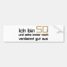 50. Geburtstag Autoaufkleber