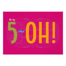 50. Geburtstag - das große 5-OH! Personalisierte Einladungen