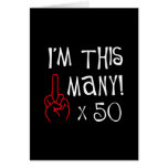 50. Geburtstag Mittelfinger-Gruß Karte