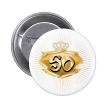 50. Geburtstag oder Jahrestag Button