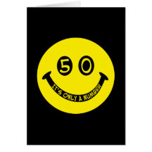 50. Geburtstag Smiley, ist es nur eine Zahl! Karte