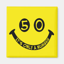 50. Geburtstag Smiley, ist es nur eine Zahl! Kühlschrankmagnete