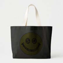 50. Geburtstag Smiley, ist es nur eine Zahl! Leinentasche