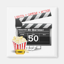 50. Geburtstags-Film-Thema Magnets