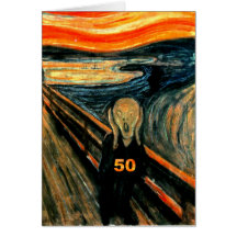 50. Geburtstags-Geschenke, der Schrei 50! Grußkarte