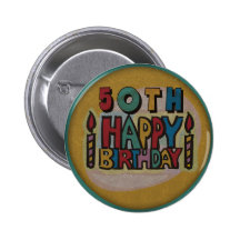 50. Geburtstags-Knopf Anstecknadelbutton