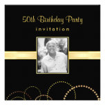 50. Geburtstags-Party Einladung - Foto optional
