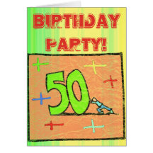 50. Geburtstags-Party Einladungen Karten
