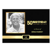 50. Geburtstags-Party Einladungen mit Foto