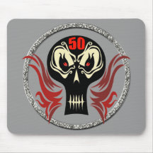 50. Geburtstags-Schädel Mousepad