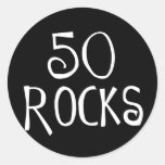 50. Geburtstagsgeschenke, 50 FELSEN Runder Aufkleber