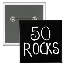 50. Geburtstagsgeschenke, 50 FELSEN Button