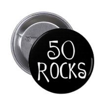 50. Geburtstagsgeschenke, 50 FELSEN Buttons