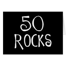 50. Geburtstagsgeschenke, 50 FELSEN Karte