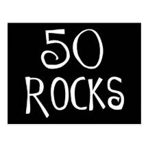 50. Geburtstagsgeschenke, 50 FELSEN Postkarte