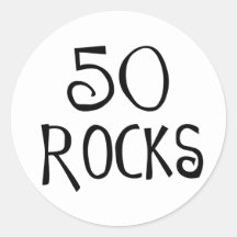 50. Geburtstagsgeschenke, 50 FELSEN Sticker