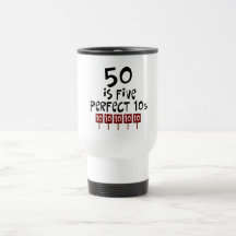 50. Geburtstagsgeschenke, 50 ist 5 perfekte 10s! Tee Tasse