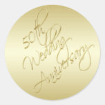 50. Jahrestags-Gold 1,5" Durchmesser-runder Aufkle