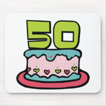 50 Jährig-Geburtstags-Kuchen Mauspads