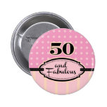 50 und fabelhafter Knopf Button