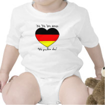 '54, '74, '90, 2010 Babybody mit Deutschlandherz t-shirts