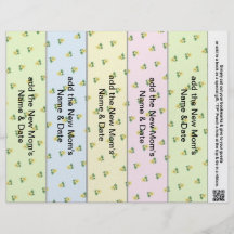 5 pro Blatt-Lesezeichen-Bevorzugungen für Baby-Dus Bedruckte Flyer
