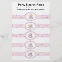 5 pro Serviettenringe Blatt Prinzessin-Paper Flyerdruck