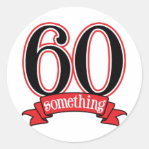 60 etwas runder sticker