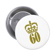 60. Geburtstag - Zahl - sechzig Buttons