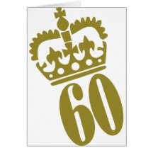 60. Geburtstag - Zahl - sechzig Grußkarte