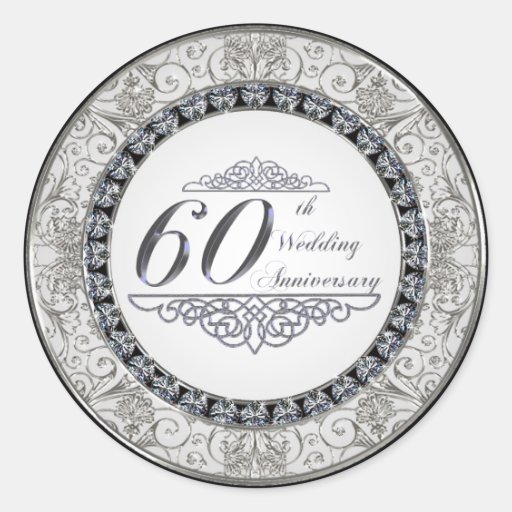60. Hochzeitstag-Aufkleber