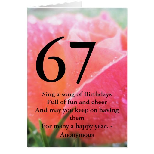 67. Geburtstag Karten Zazzle