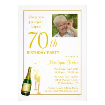 70. Geburtstags-Party - kundengebundene Foto-Einla
