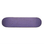 7330 BLAUE ZICKZACK-MUSTER-SCHABLONEN-DIGITAL-GRAF SKATE BOARD
