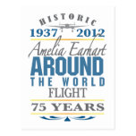 75-jähriger Jahrestag Amelia Earhart Postkarte