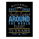 75-jähriger Jahrestag Amelia Earhart Postkarten