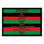 7 Prinzipien von Kwanzaa-Karte