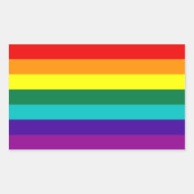 7 Streifen-Regenbogen-Gay Pride-Flaggen-Aufkleber