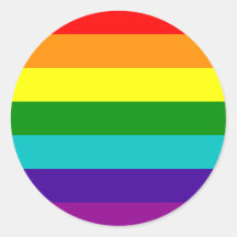 7 Streifen-Regenbogen-Gay Pride-Flaggen-Aufkleber