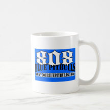808 Blau Pitbull Becher Tee Haferl