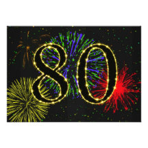 80. Geburtstags-Party invitate Einladung